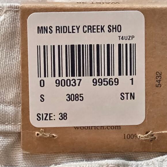 Woolrich Men's Cargo Shorts NWT Size 38 Ridley Creek in Stone, 10" inseam Cotton - Picture 12 of 12